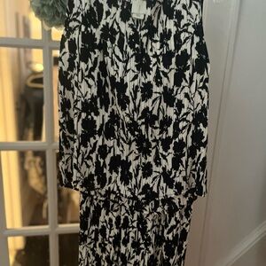 Joie Black and White Floral Jumpsuit